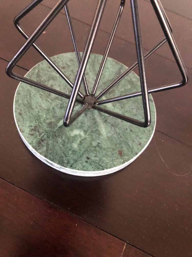 Mid-Century Designed Black/Silver World Globe [Unique]
