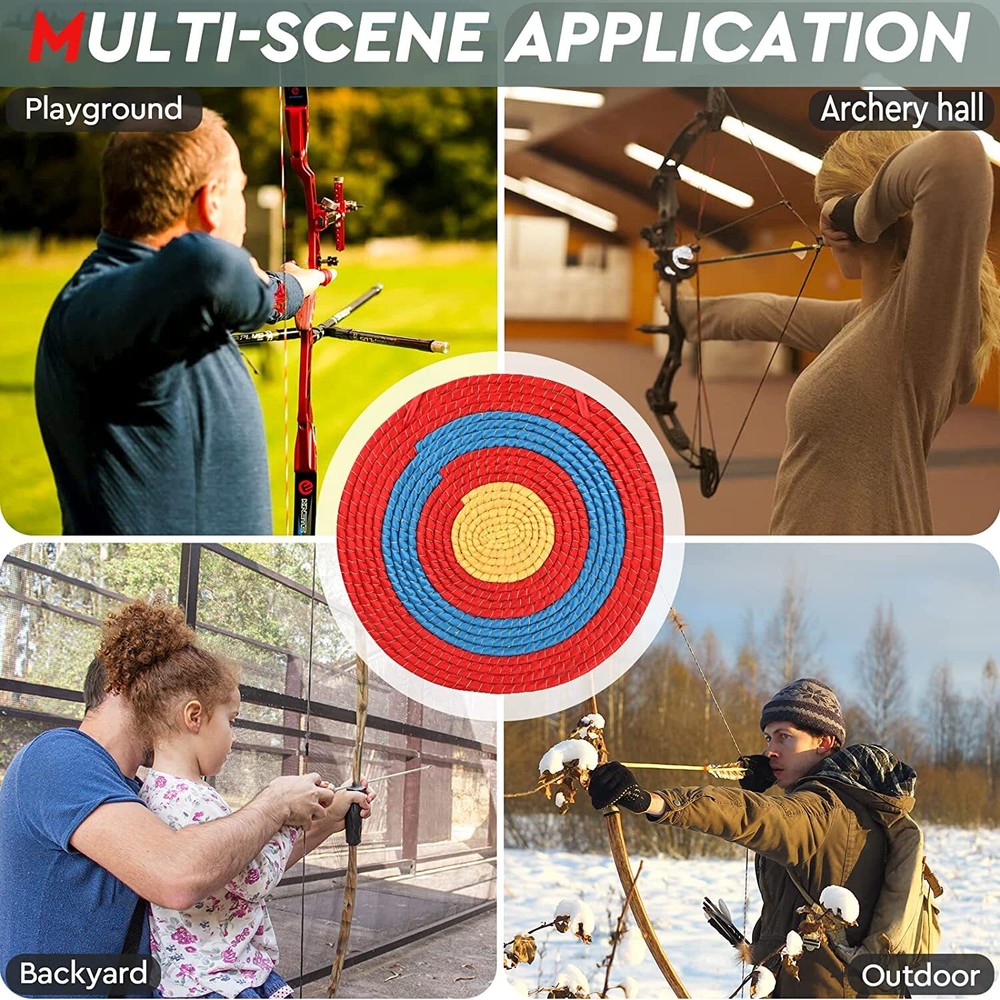 19.7” Archery Target Traditional Straw Target Bow Arrow Shooting Practice Target