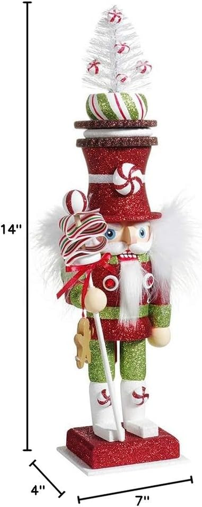 Kurt Adler 13.5-Inch Hollywood Candy Soldier Nutcracker, Multi