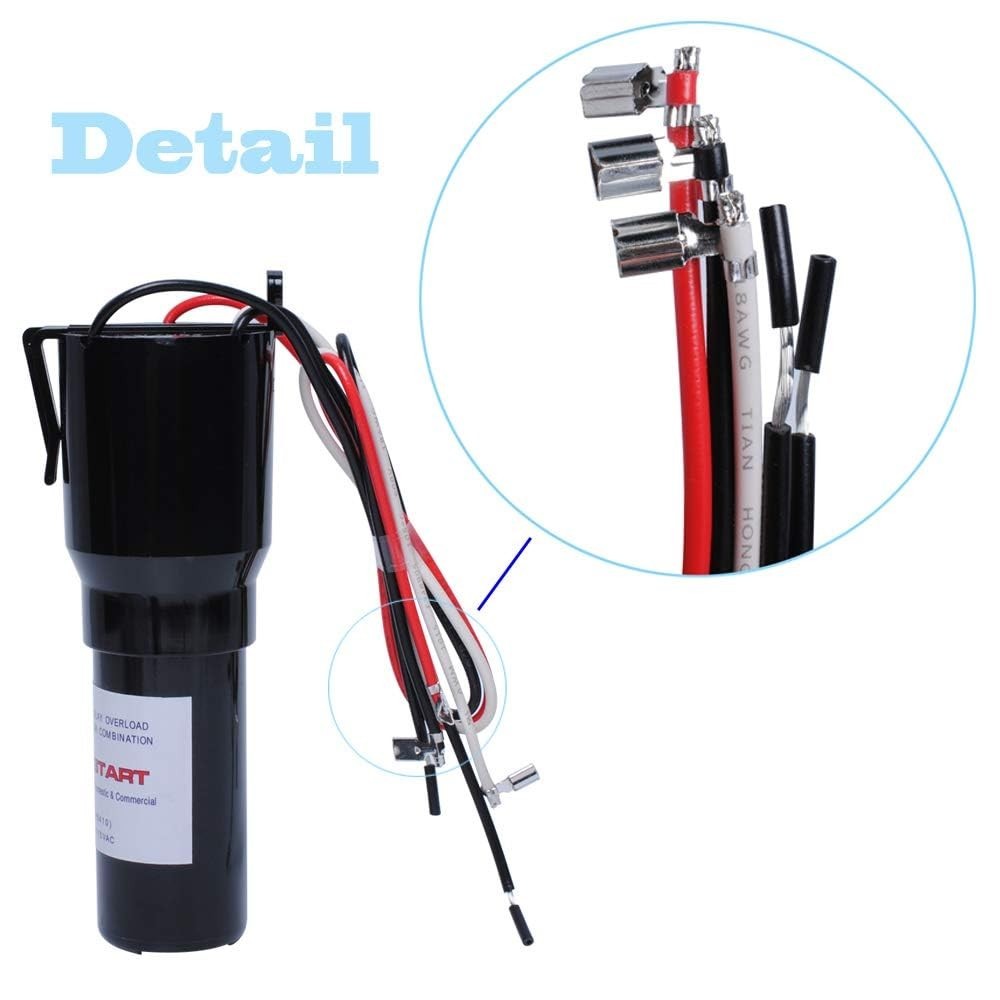 Easy-Install Compressor Hard Start Kit - 3 Components for 1/4-1/3 HP Units