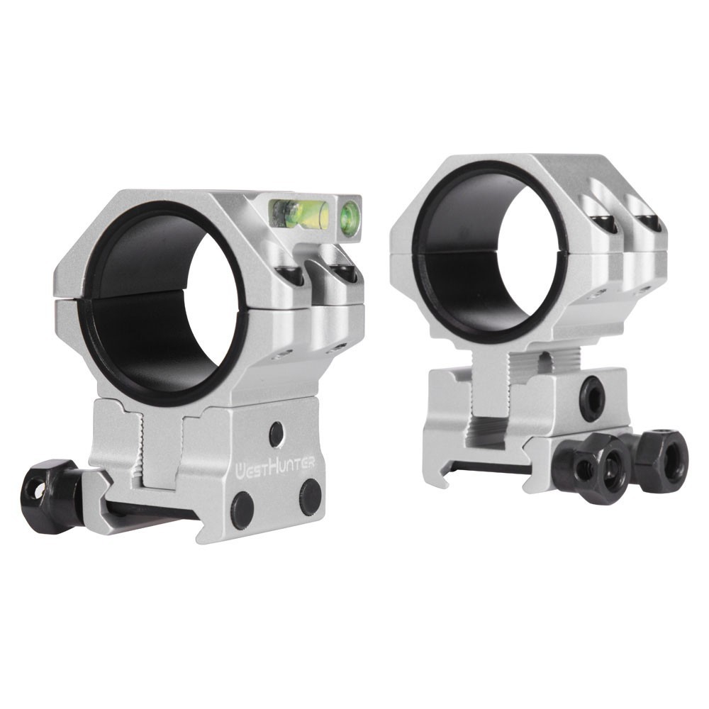 WestHunter 34mm High Scope Mount Rings Bubble Level Adjustable Picatinny Rings