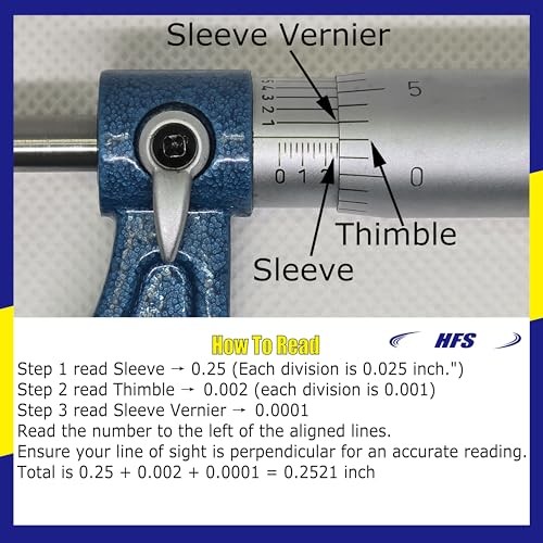 Precision Outside Micrometer Set - 4 PCS (0-1", 1-2", 2-3", 3-4") - 0-4"