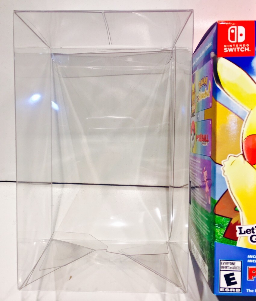 1 Box Protector For Pokemon Let's Go Pikachu & Let's Go Eevee Nintendo Switch