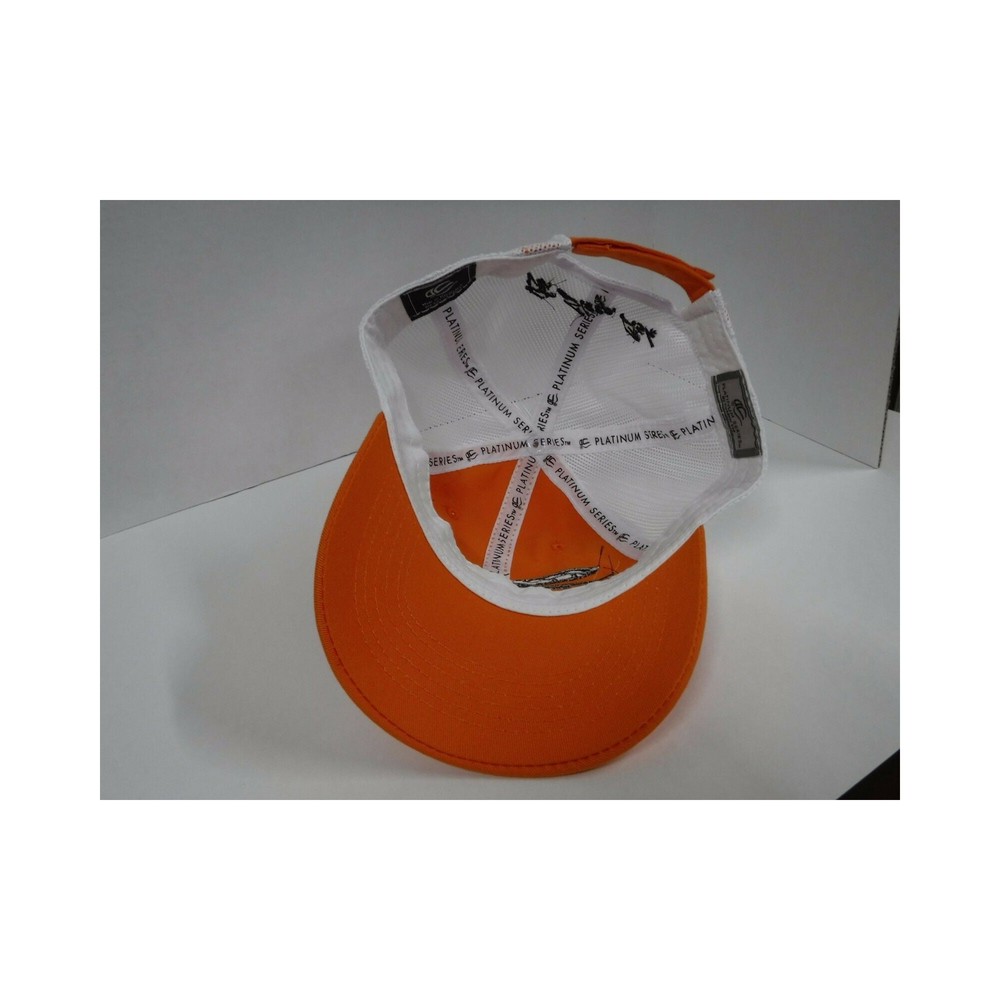 New Authentic Skeeter Richardson Hat Orange/ Baseball Style/ Back White Mesh/ Ea