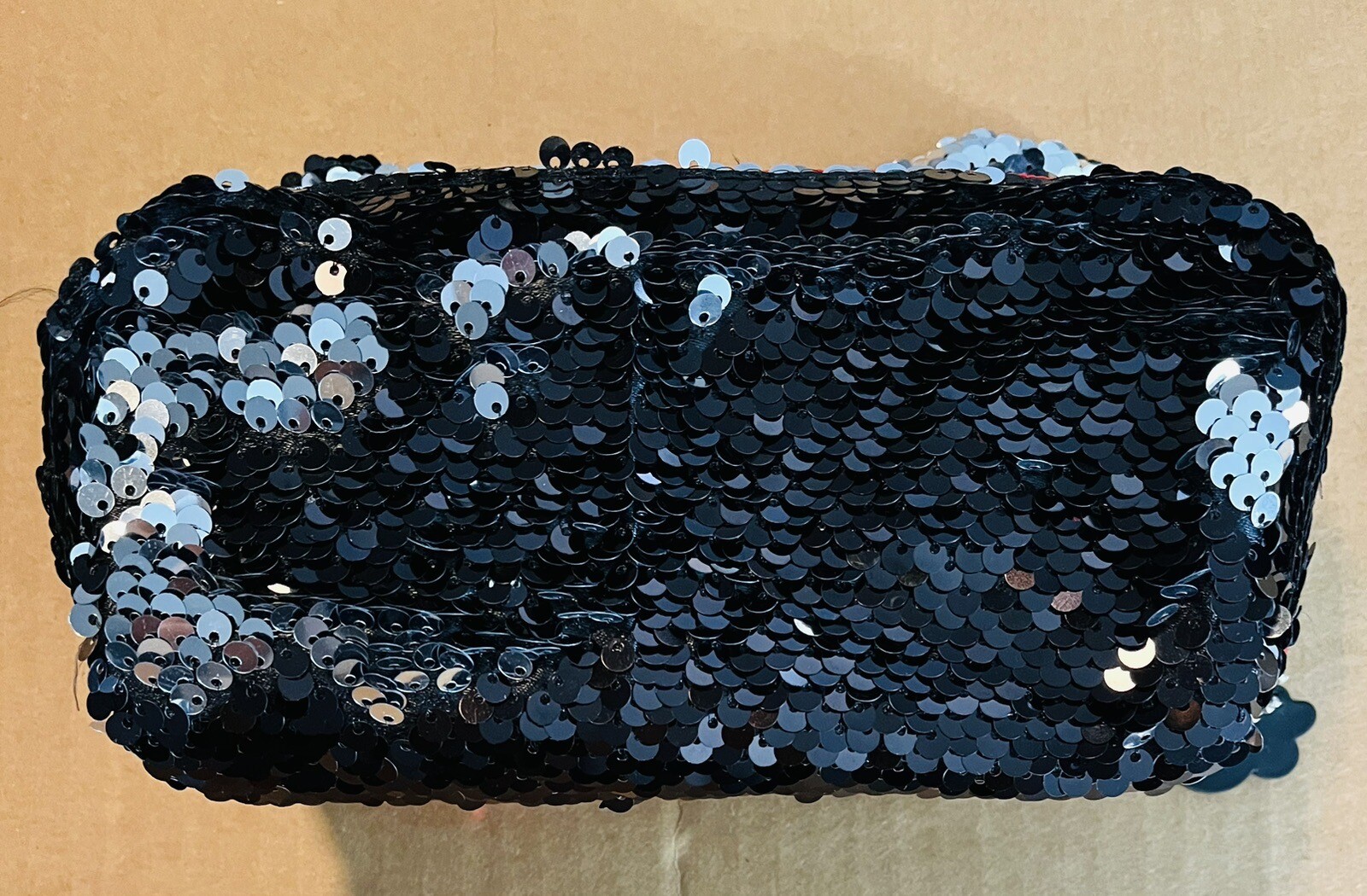 Disney Minnie Mouse Coin Purse, Cosmetic Bag, Pencil Case Reversible Sequin NWOT