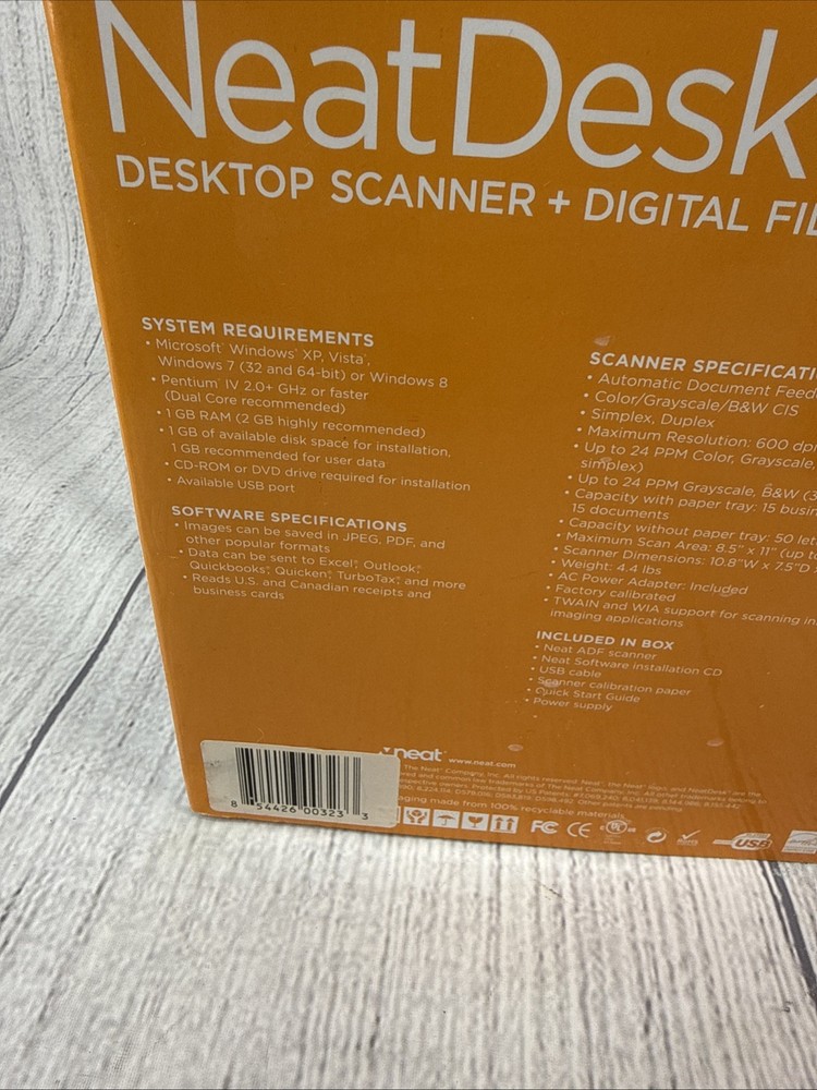 NEAT NC1000 Wireless Pass-Through Scanner - Cloud Scanner & Data Filing System