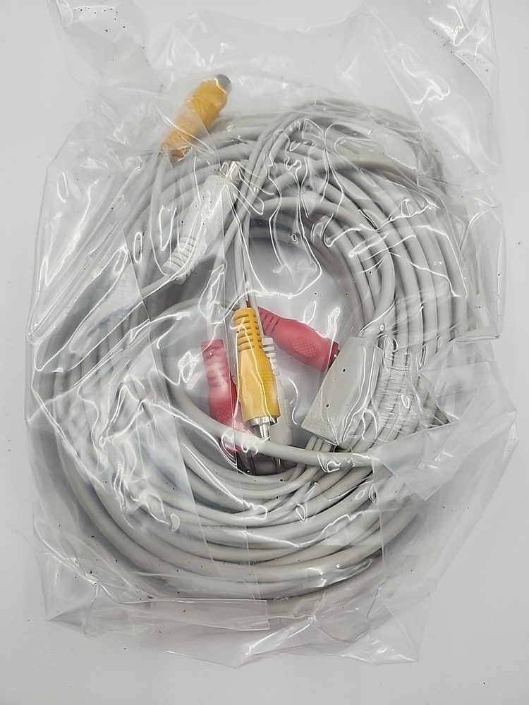 GE 60 FT RCA Extension Cable SmartHome Wired Security Surveillance Systems Pkg