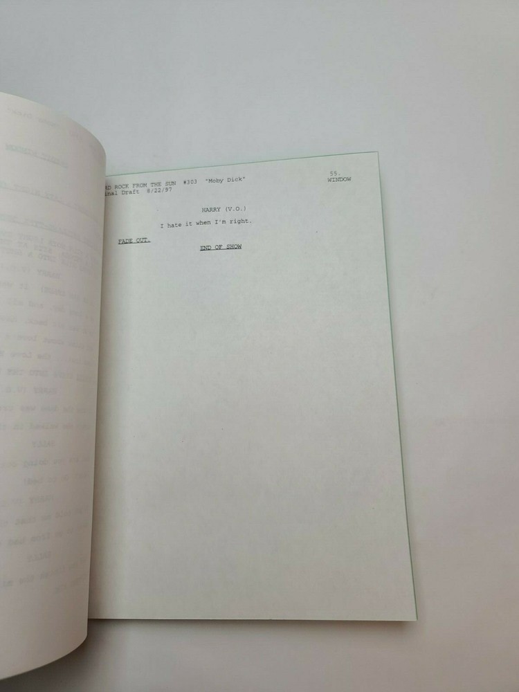3RD ROCK FROM THE SUN / Michael Glouberman 1997 TV Script, "Moby Dick"