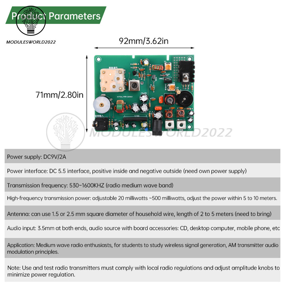 530-1600khz AM Radio Transmitter Experimental Micropower Medium Wave Transmitter