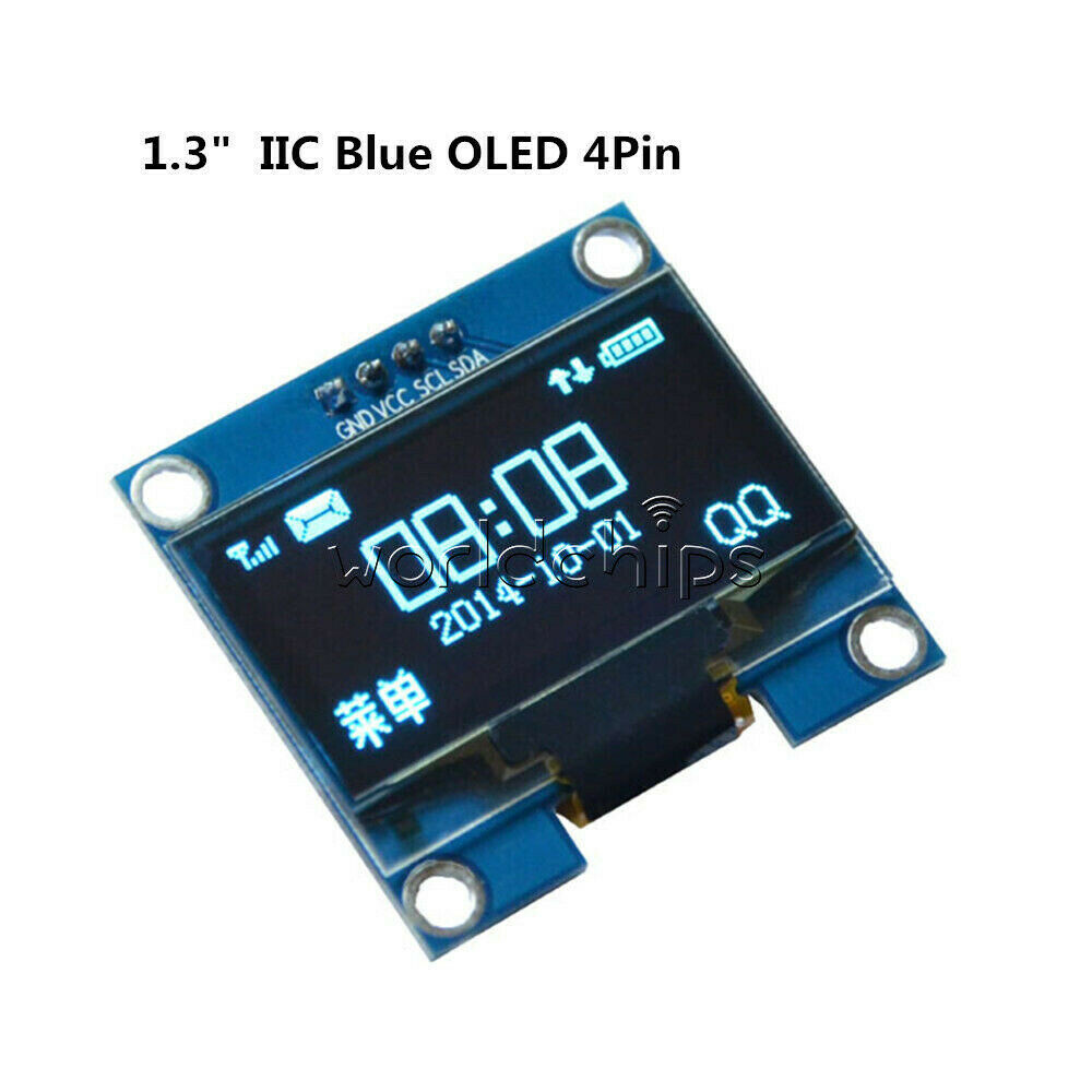 1.3" White/Blue IIC I2C Interface OLED LCD Display Module 3.3-5V For Arduino