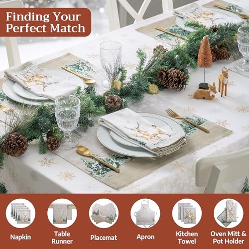 Table Cloth Rectangle Table 100% Cotton 60 x 90 Inches Fall Tablecloth