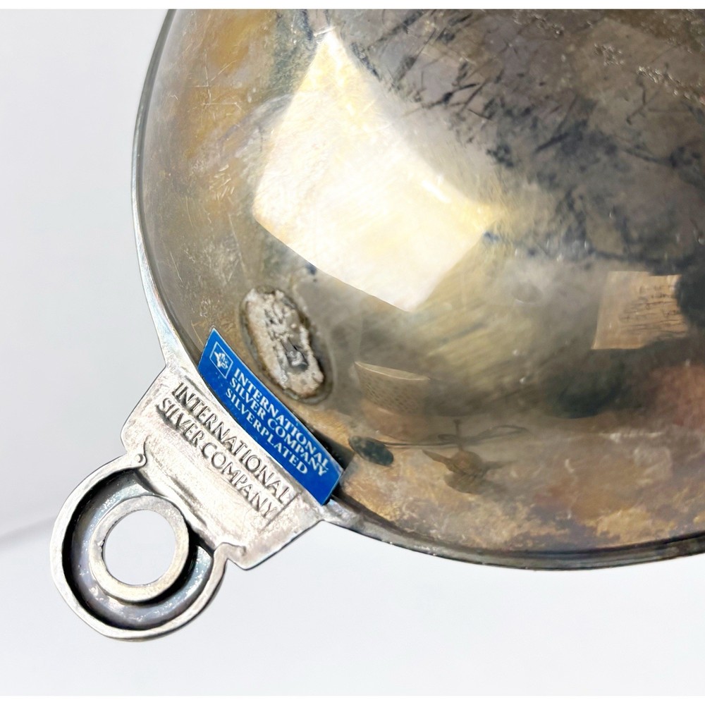 Christmas Tray Ornament Shape International Silver Company Trinket Embossed Vtg