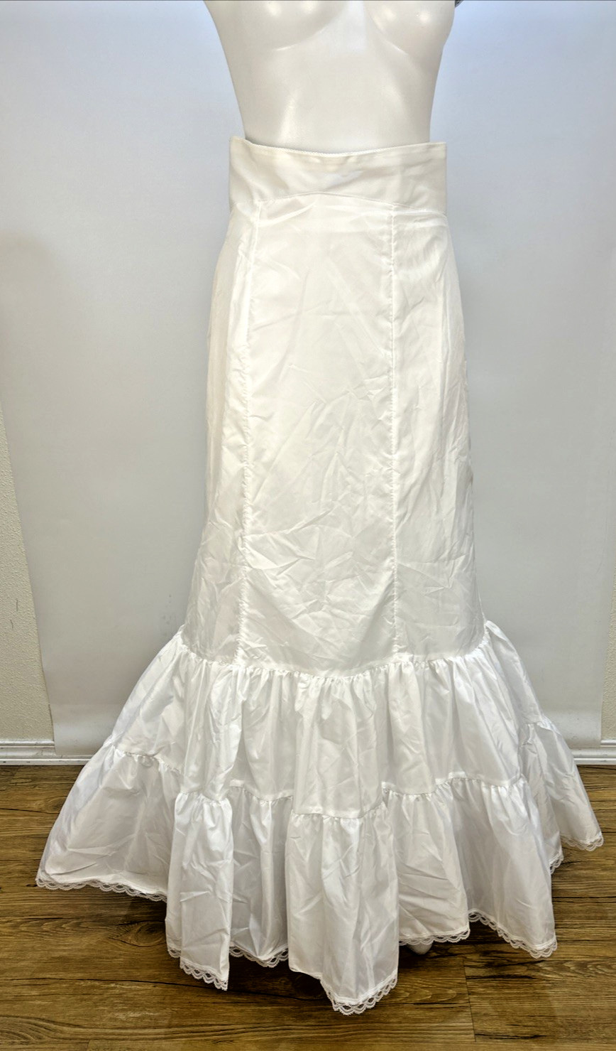 Unbranded Bridal White Fit and Flare Full Slip Petticoat Size 12  Style 550