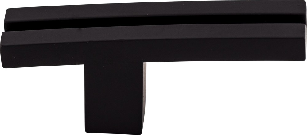 Top Knobs TK82BLK Inset Rail Knob 2 5/8" Flat Black