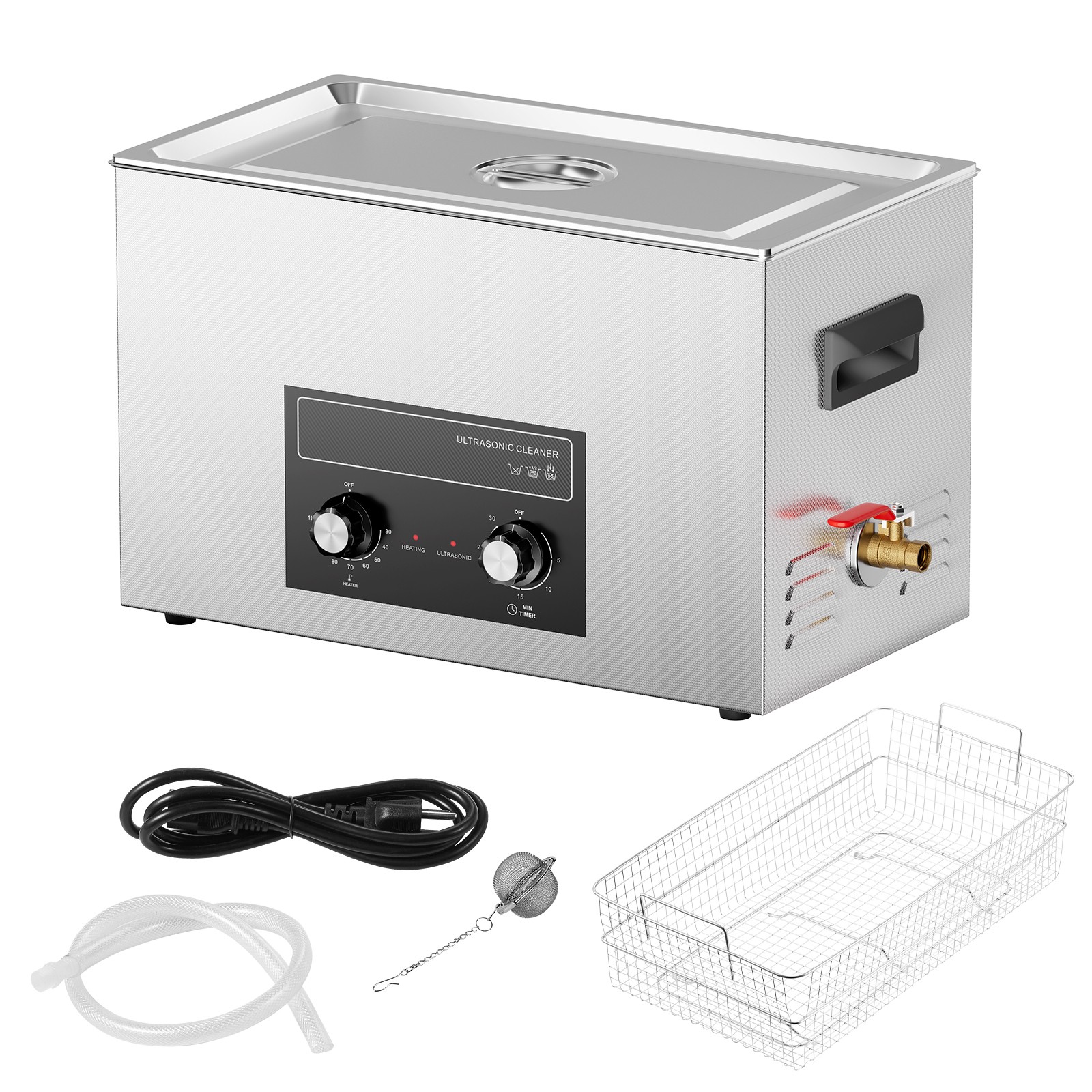 30L Ultrasonic Cleaner with Heater Timer & Basket Digital Sonic Machine