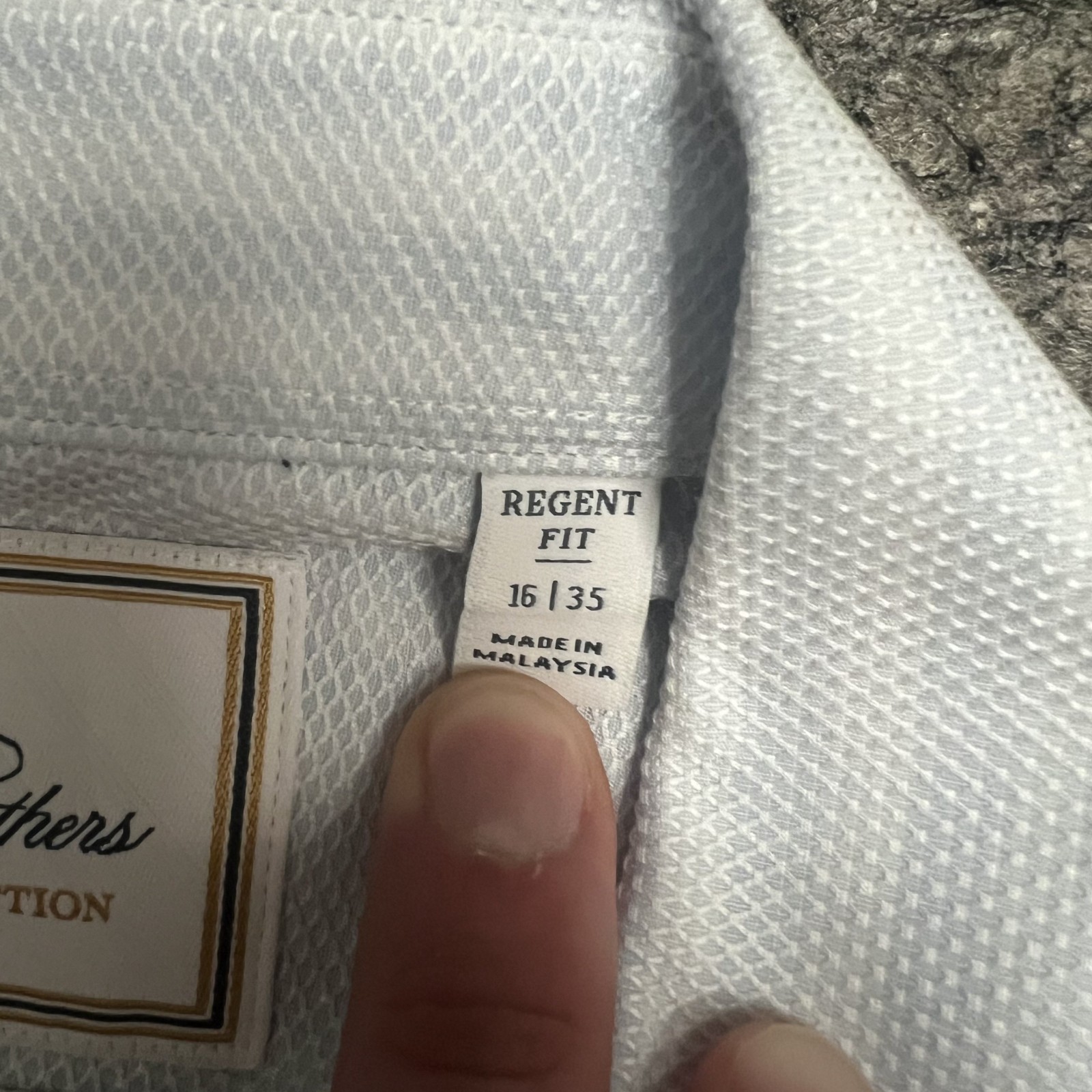 Brooks Brothers Thomas Mason Regent Fit Honeycomb Shirt Men’s 16 35