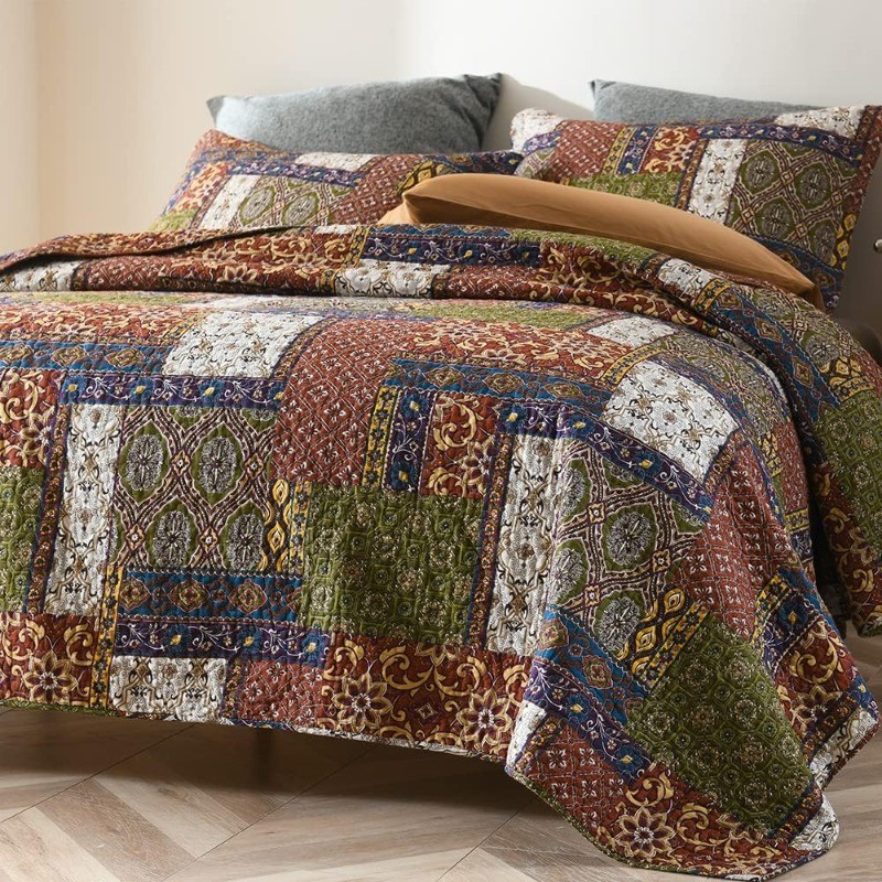 Quilt Sets Reversible Coverlet Sets Comforters Vintage Bohemian Patchwork