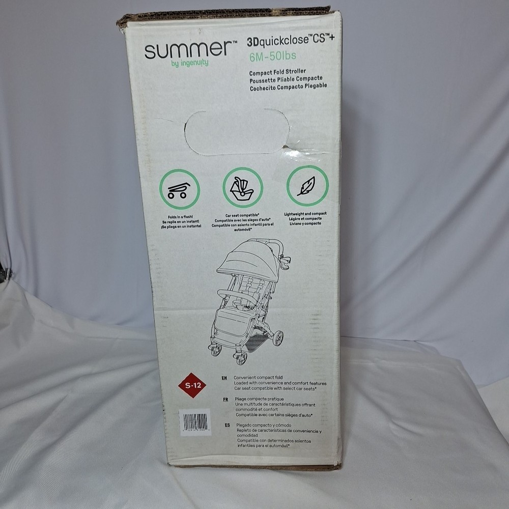 Summer By Ingenuity 3Dquickclose CS+ Stroller Quick Fold Baby Compact