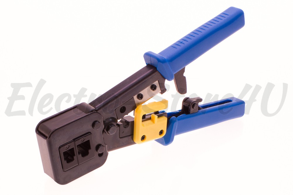 RJ45 Cat5e Cat6 Crimping Tool Cable Cutter Stripper Connector Pass Through Ends