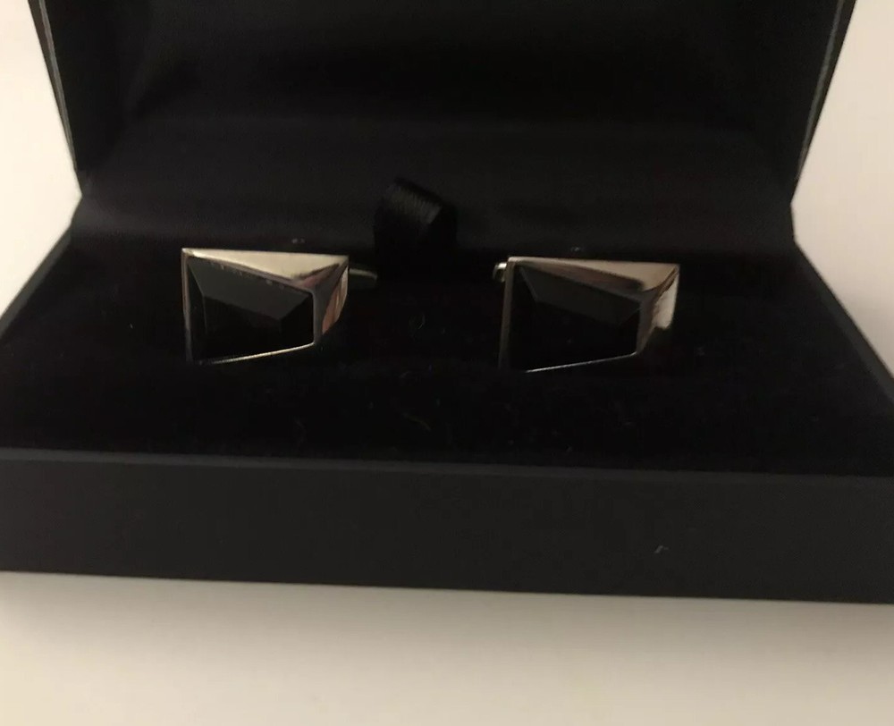 Cufflinks - Rectangle Cufflinks, Black