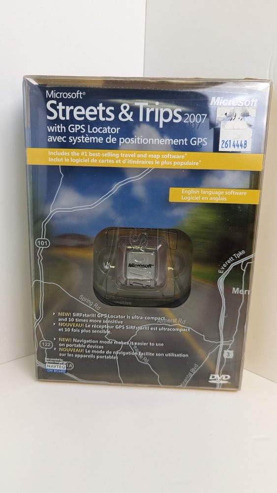 Microsoft Streets & Trips 2007 with GPS Locator for Laptop Computer
