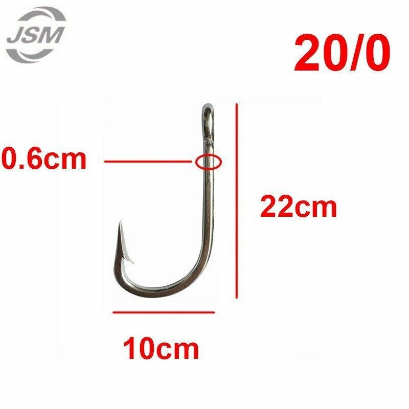 7731 Stainless Steel Super Large shark Fishing Hook Big Game Fish Tuna Bait 20/0