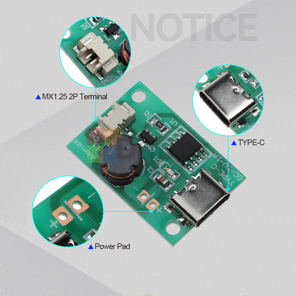 DIY Type-C Ultrasonic Mist Maker Atomizing Module Humidifier With Atomizer Sheet