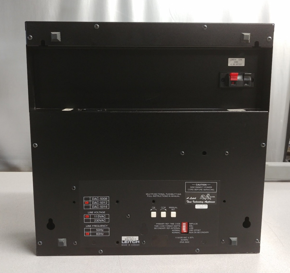 Leitech DAC-5012 Analog Time Code Studio Clock