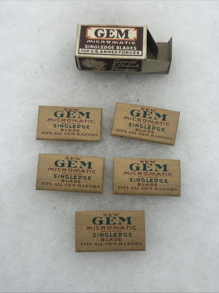 WW2 US Armed Forces Gem Singledge Razor Blades In Box (FF668