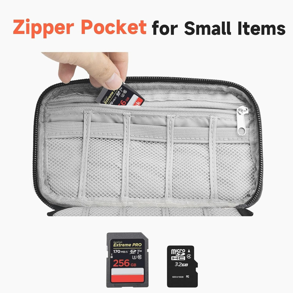 USB Flash Drive Case Organizer Holds 30 Pcs, Black Storage Case
