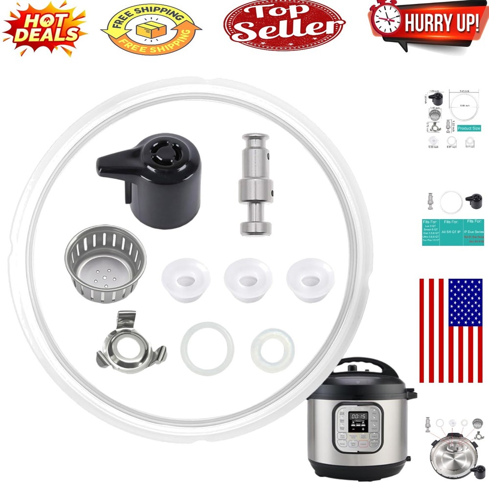 Complete 10-Piece Replacement Set for Instant Pot Duo Series — Secure, Durabl...