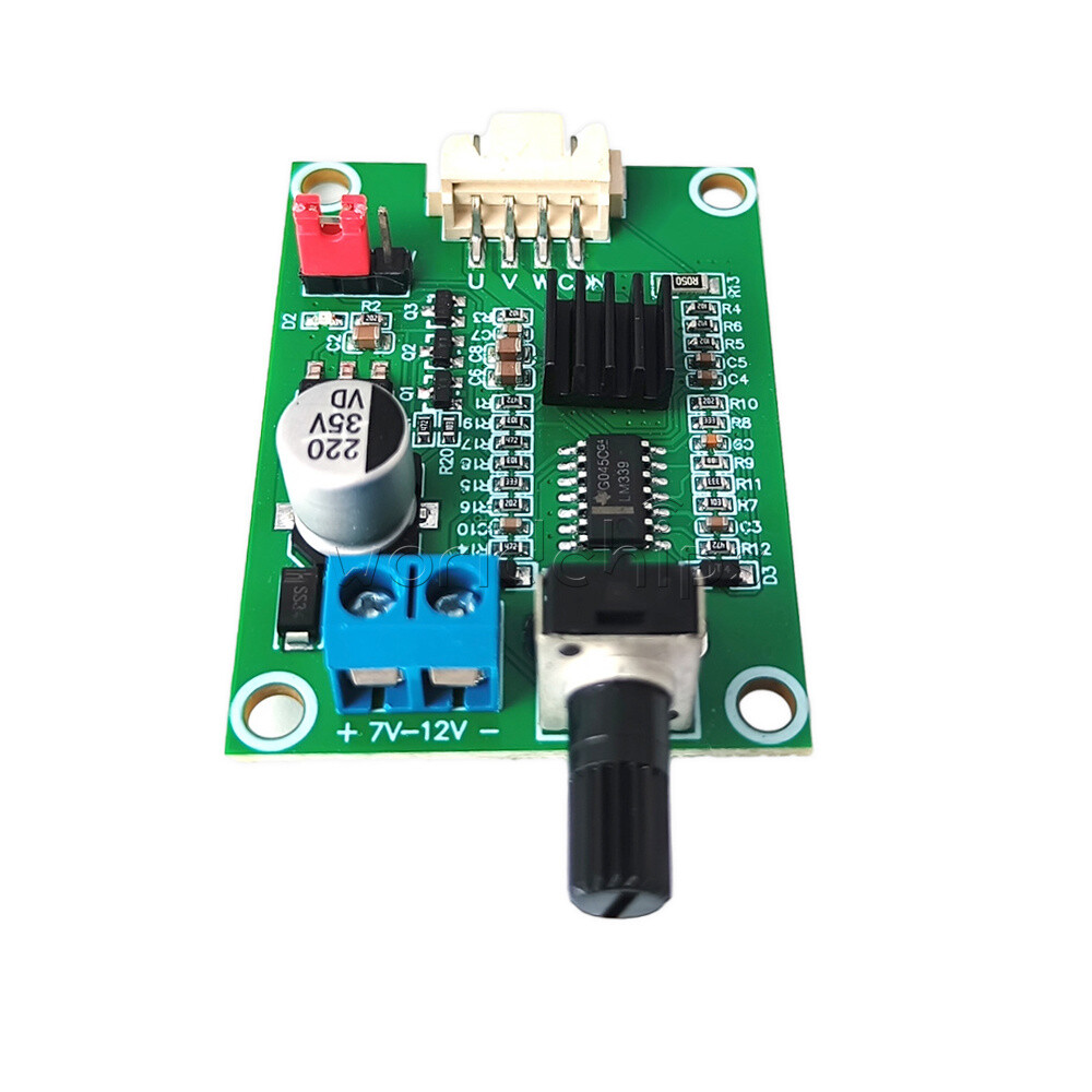 DC7V-12V DC Brushless Motor Driver Board Module Speed Controller + Terminal Wire