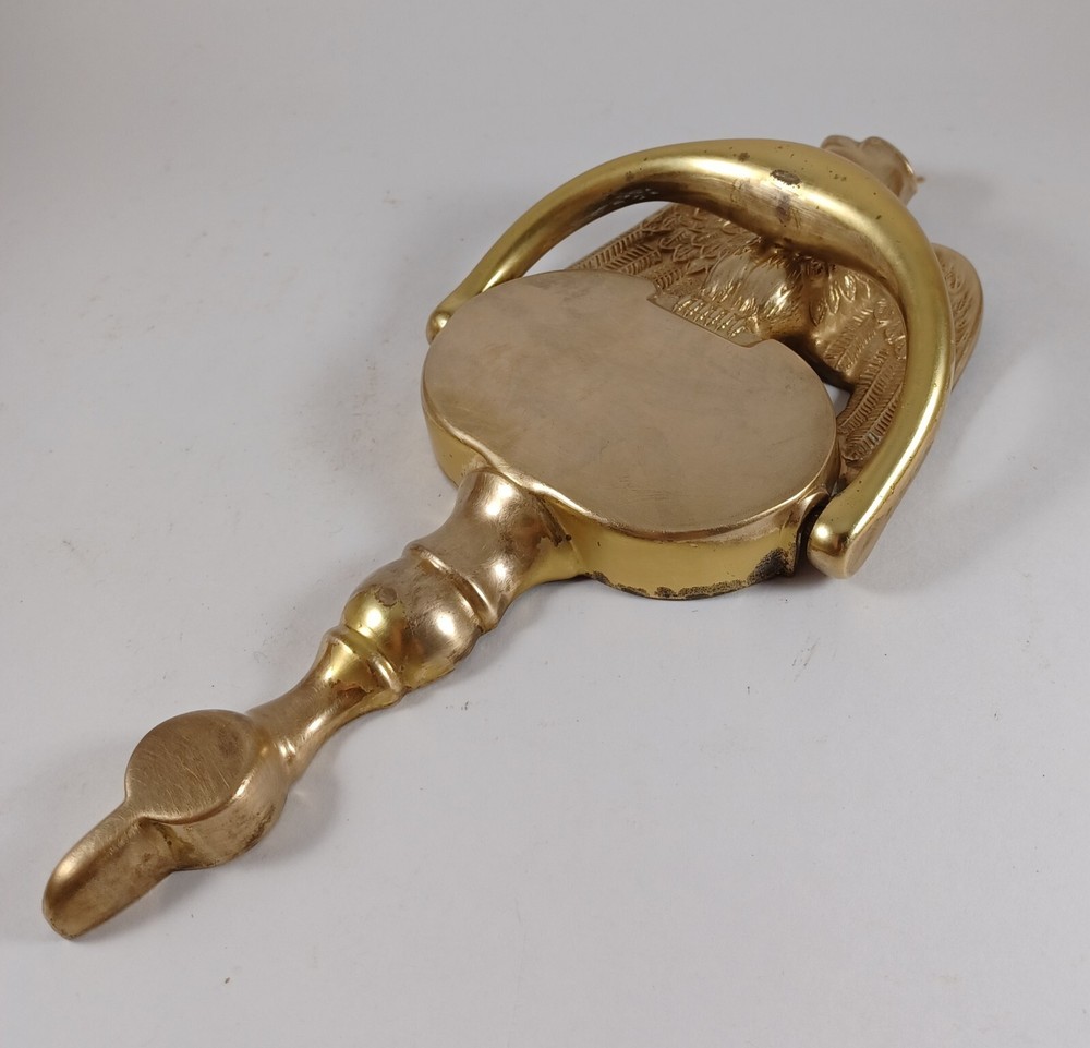 Vintage Solid Brass Eagle Door Knocker, 8" X 4" U.S.A