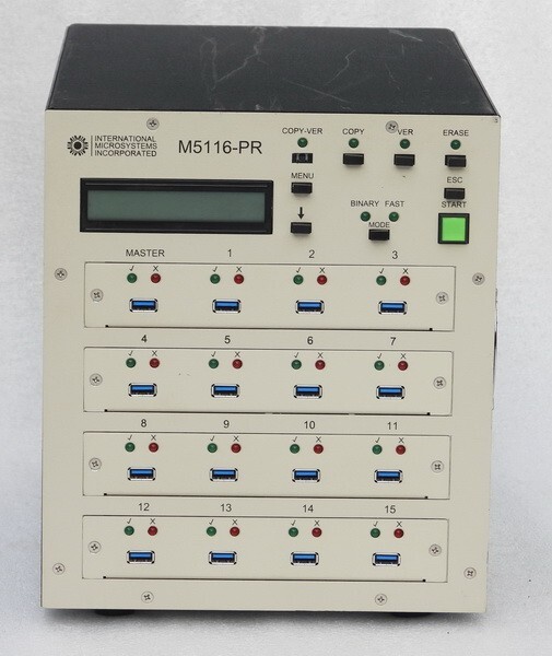 NOS NEW INTERNATIONAL MICROSYSTEMS MODEL M5116-PR PROFESSIONAL USB DUPLICATOR