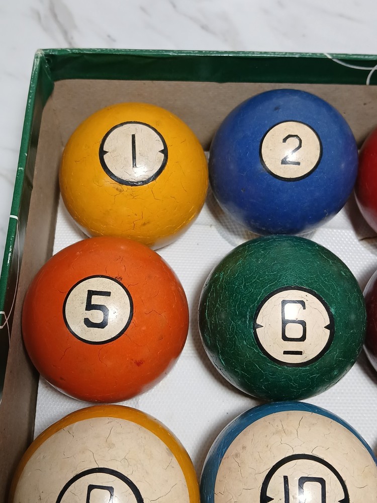 Antique Clay Billiard Pool Balls Set (2 Variations)