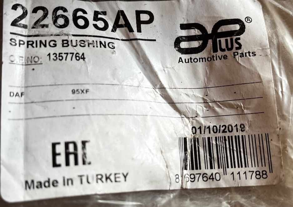 DAF 95XF Spring Bushing – Part No. 22665AP