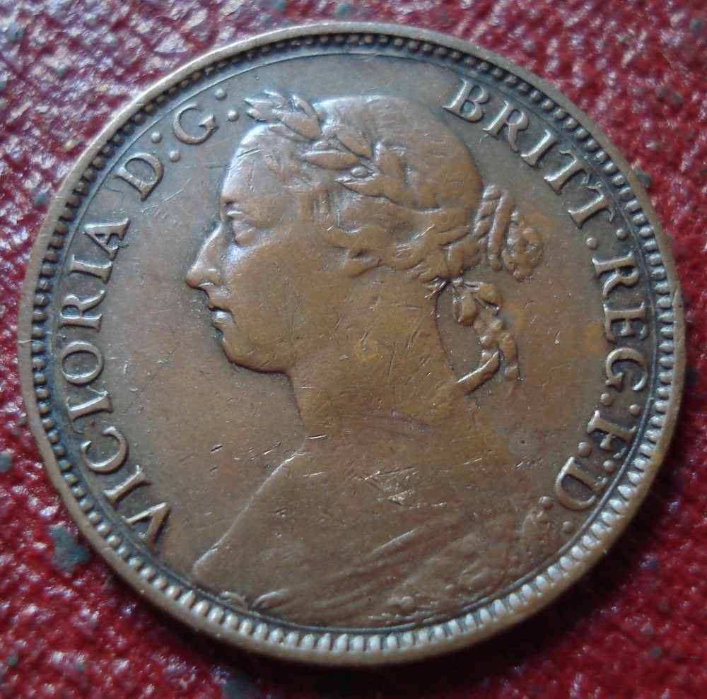 1884 BRITISH FARTHING IN FINE-VF CONDITION