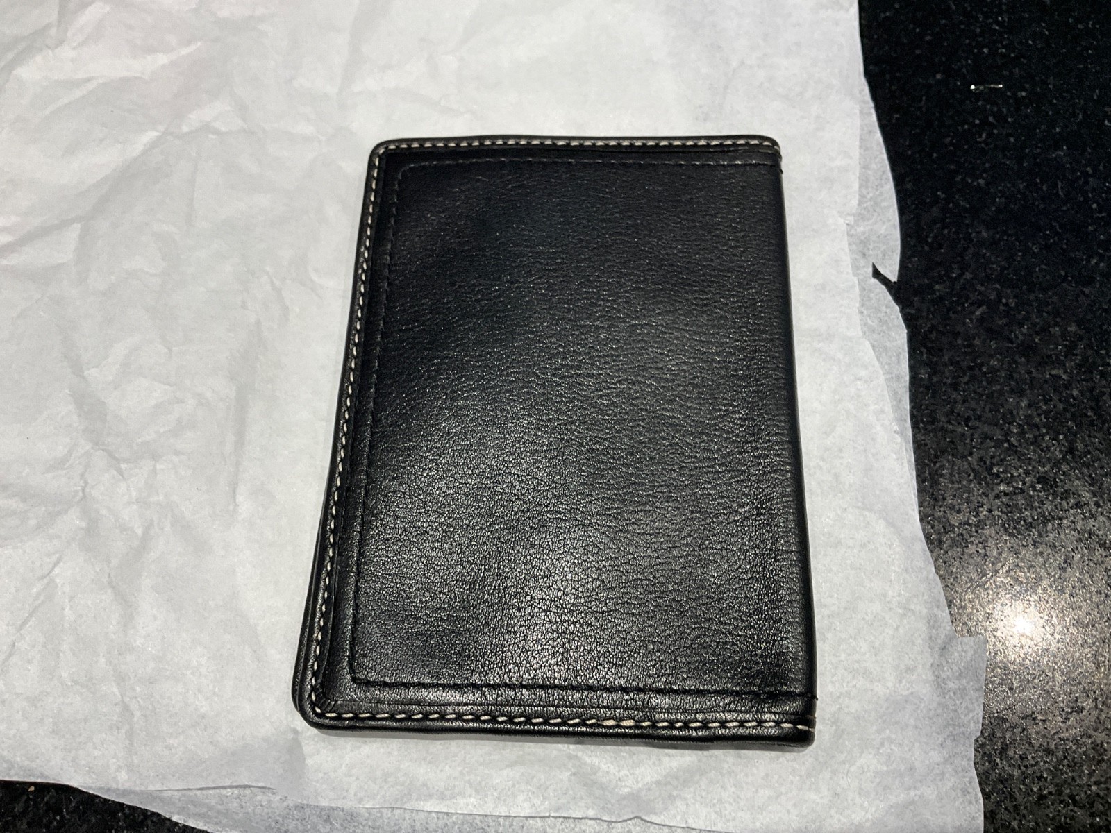 NEW Coach Soft Black Leather Passport Case /Holder