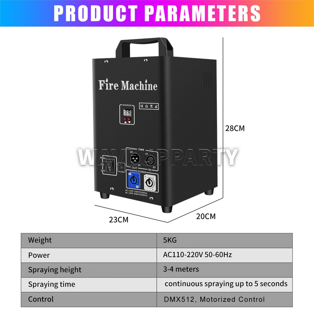 Fire Machine Stage Flame Projector DMX Party Show Special Effect Equipment