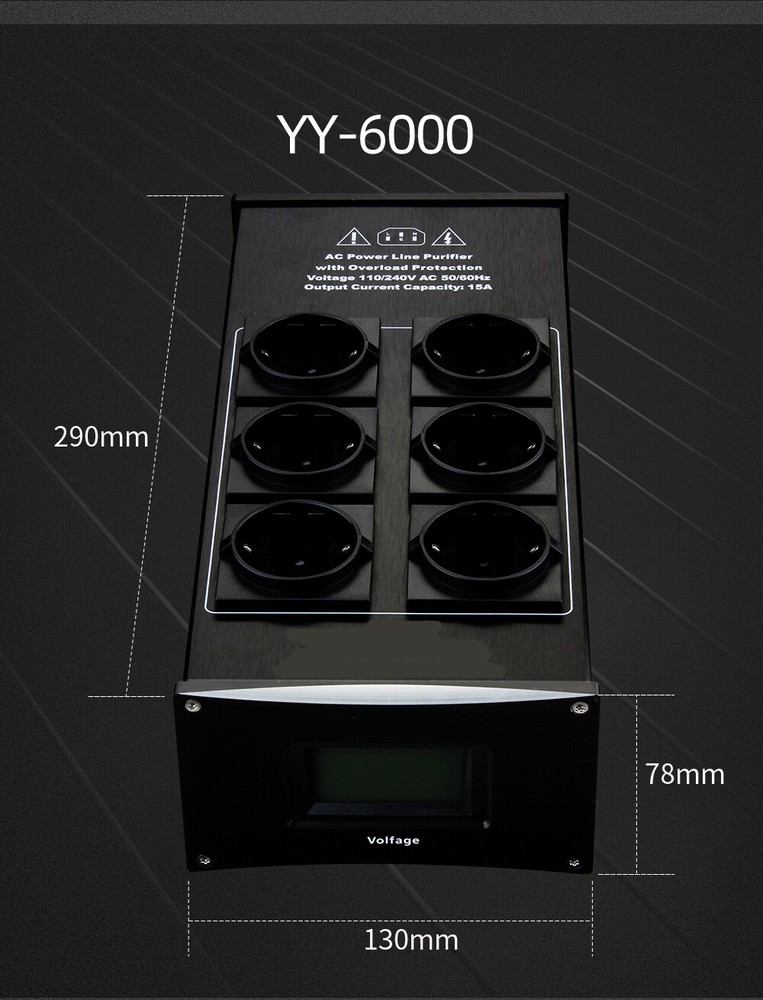 HiFi Power Filter Eu Plug Power Noise Filter Amplifier Power Conditioner Outlets