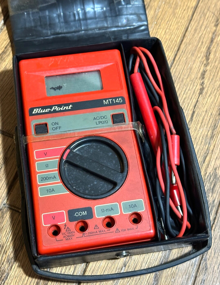VTG Blue Point Tools Digital Tester Electrical Unit Multimeter Case Leads