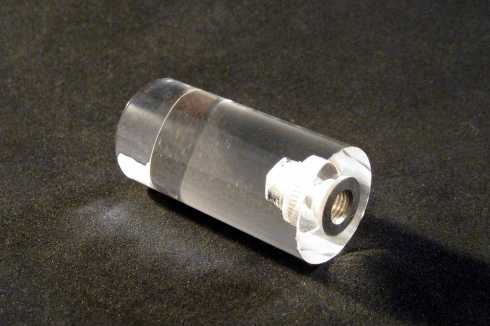 Lamp Finial-TRANSITIONAL ACRYLIC CYLINDER 2" Ht. CLEAR