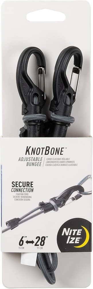 Nite IZE KnotBone Adjustable Bungee - Cord with Carabiner Clip Ends & Adjustable