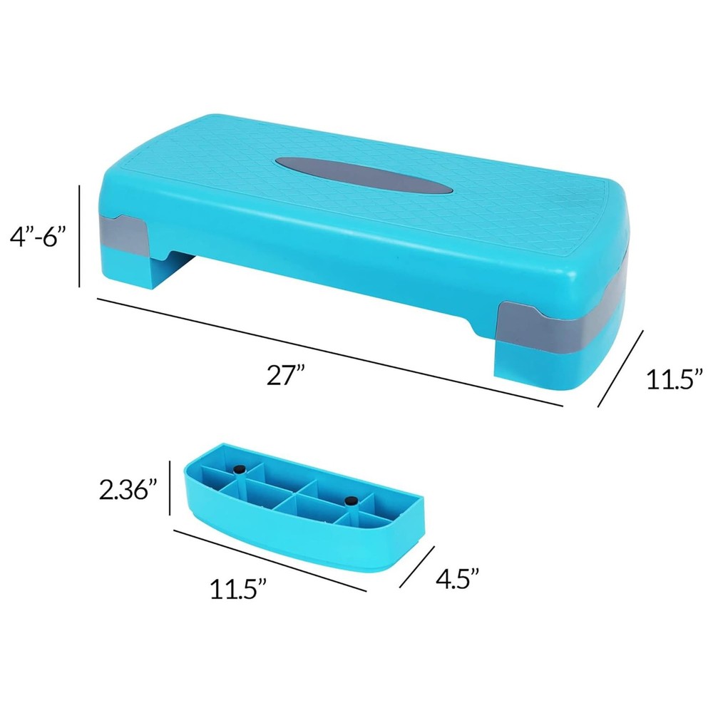 Adjustable Workout Aerobic Stepper Step Platform Trainer, 27-Inch, Multiple C...