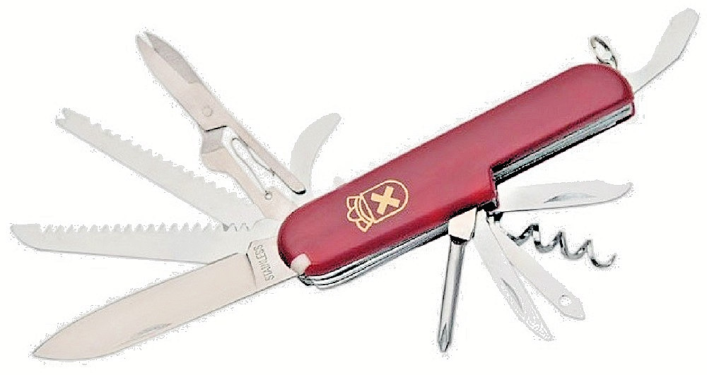 Swiss Army Type Scout Field Utility Camp Knife - 13 Function Multi-Tool - NEW
