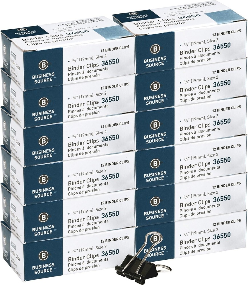 Busin Source Fold-ba Binder Clips