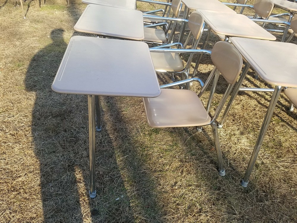 CLASSROOM USED COMBO STUDENT DESKS. CALL FOR CRAZY BULK DISCOUNT.