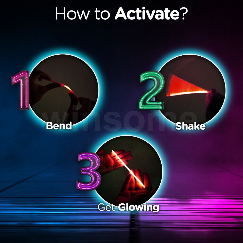 16pcs 8" Glow Sticks Bracelet Necklace Party Favors Glow Connector+String Random