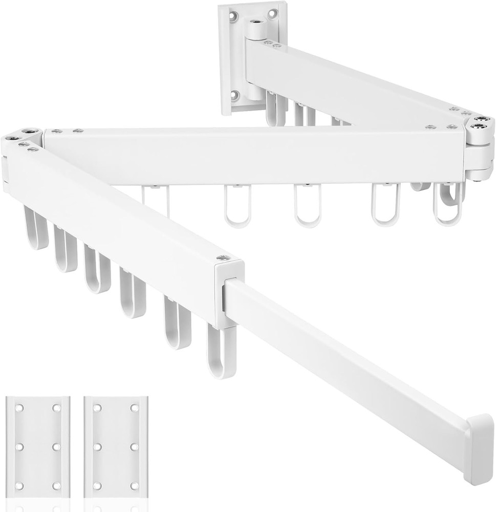 Collapsible Drying Rack with 2 Pack Fixed Frame, Foldable Laundry Rack in Tri-Fo