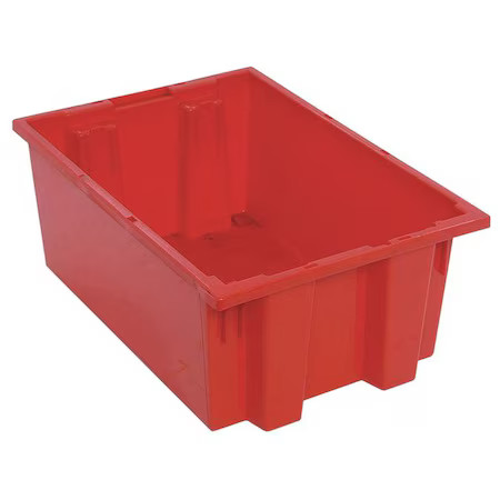 Quantum Storage Systems Snt200rd Stack & Nest Storage Container, 6 Gal, 19-1/2